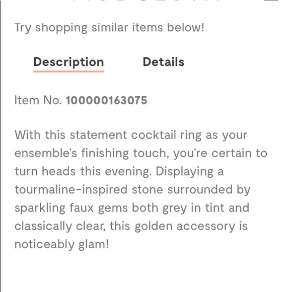 🧺 FINAL SALE NWOT! ModCloth Statement Ring - Picture 3 of 4